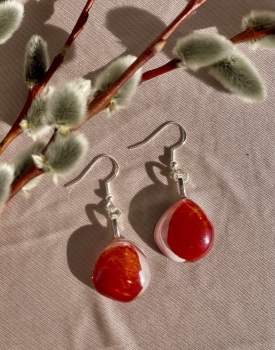 Glass earrings magic sun